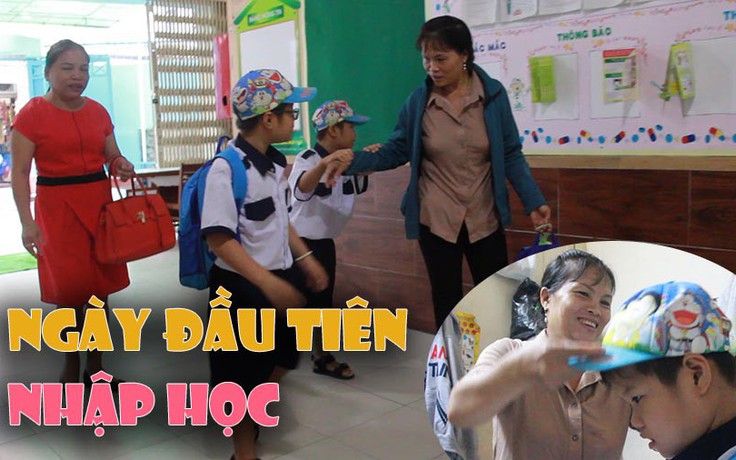 Ngày đầu tiên đi học của hai bé bại não, co rút chân