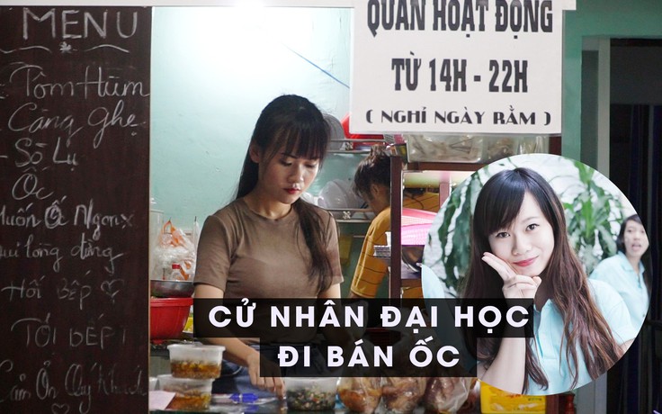 Cử nhân đại học ở nhà bán ốc