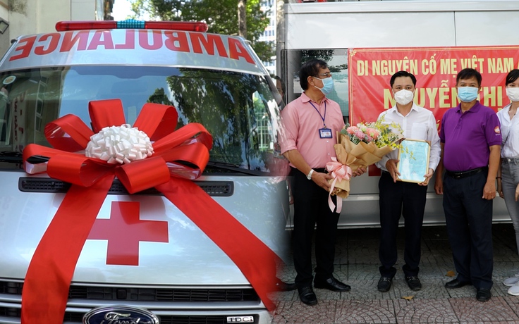 Gia đình mẹ Việt Nam anh hùng tặng xe cứu thương tiền tỉ cho bệnh viện chống dịch Covid-19