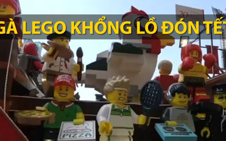 Hồng Kông đón tết với gà lego khổng lồ