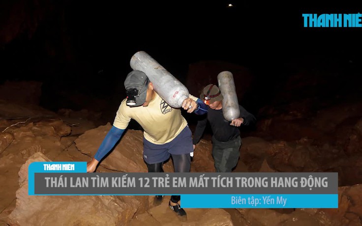 Lũ lên, 12 trẻ em Thái Lan mất tích trong hang động