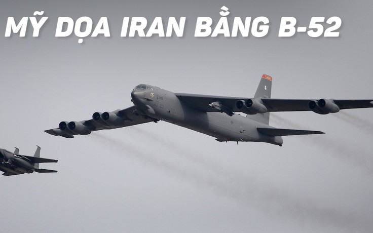 Máy bay B-52 Mỹ hạ cánh tại căn cứ ở Trung Đông để răn đe Iran