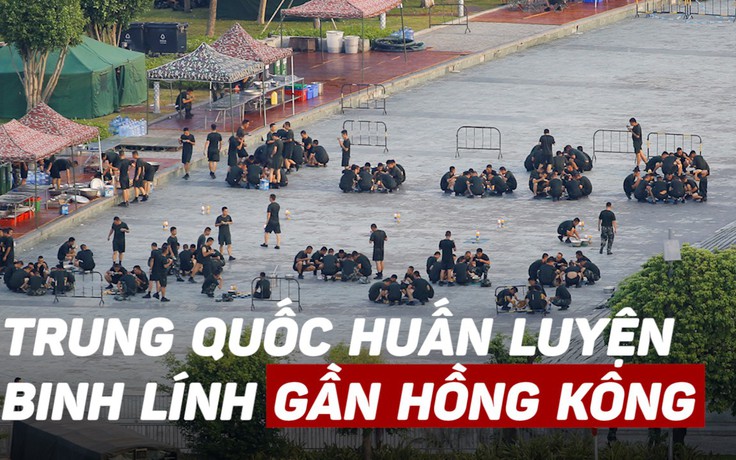 Cảnh sát vũ trang Trung Quốc huấn luyện gần Hồng Kông