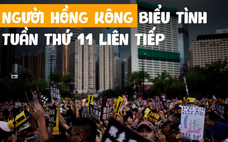 Biểu tình lớn diễn ra yên ả ở Hồng Kông