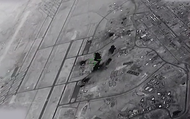 Video giải mật: 'Mưa tên lửa' dội xuống căn cứ Mỹ sau vụ ám sát tướng Iran