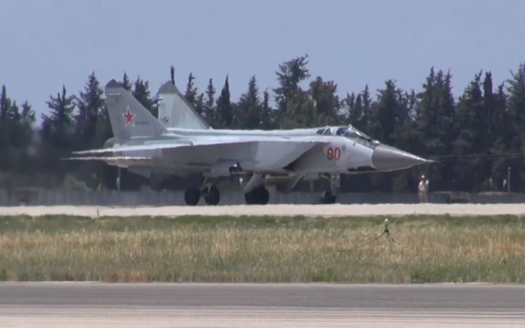 Lần đầu bộ đôi chiến đấu cơ MiG-31K - tên lửa bội siêu âm Kinzhal đến Syria