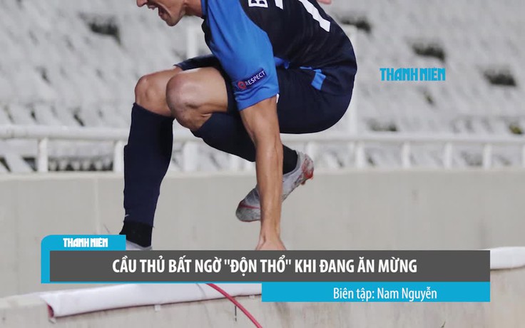 Cầu thủ "độn thổ" khi ăn mừng bàn thắng Cầu thủ "độn thổ" khi ăn mừng bàn thắng