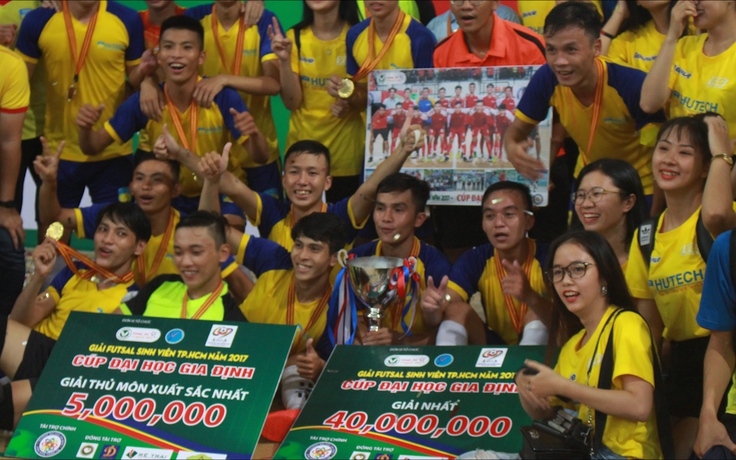 Trường ĐH Công nghệ Hutech giành chức vô địch giải futsal sinh viên TP.HCM năm 2017