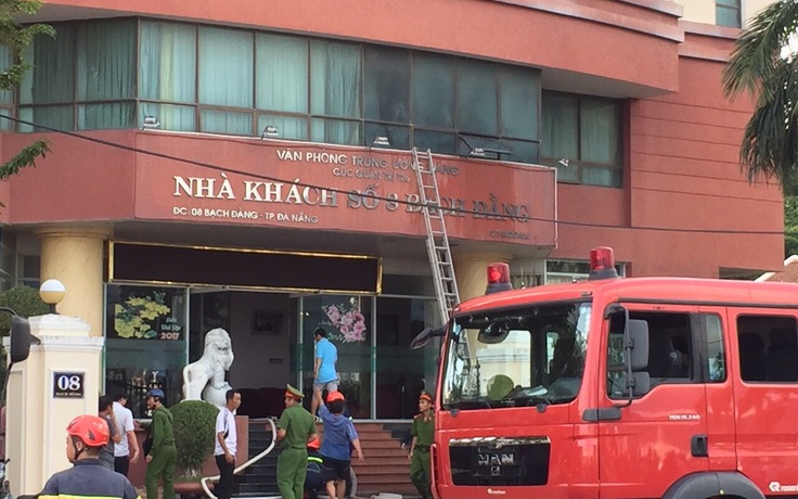 Cháy phòng làm việc nhà khách T26 tại Đà Nẵng