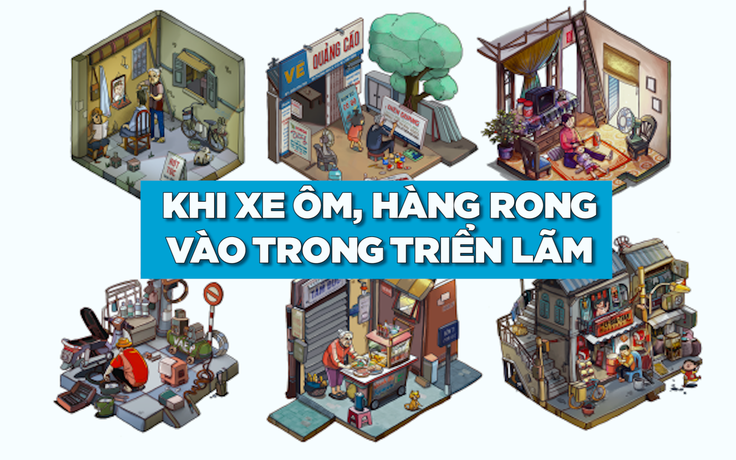 Sài Gòn 3 mét vuông: Khi xe ôm, hàng rong vào trong triển lãm