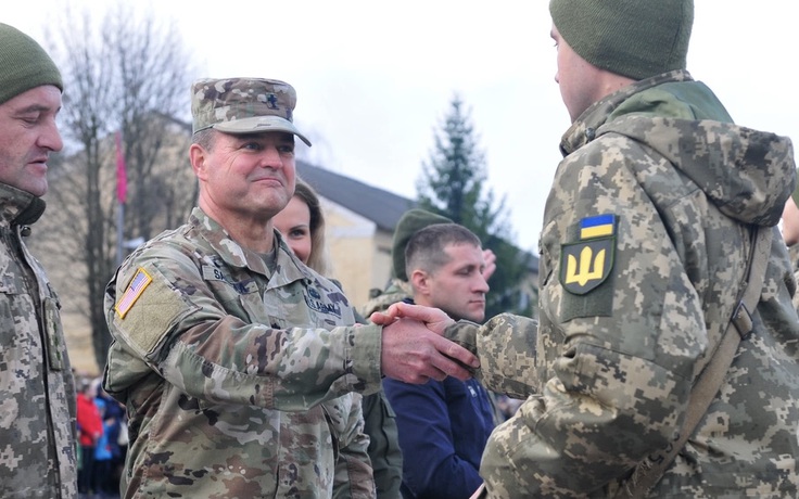 Quân nhân Mỹ đến Ukraine lần đầu tiên sau khi Nga mở chiến dịch quân sự