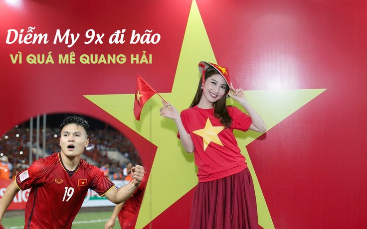 Diễm My 9X "đi bão" và ấn tượng với Quang Hải tại chung kết AFF Cup 2018
