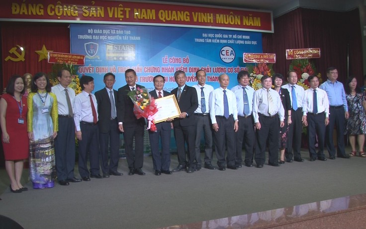 Đại học Nguyễn Tất Thành đạt chứng nhận kiểm định chất lượng cơ sở giáo dục