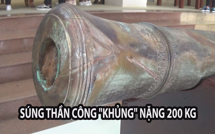 Cận cảnh súng thần công "khủng" nặng 200 kg được phát hiện tại Đà Nẵng