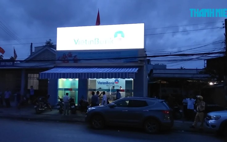 Một phòng giao dịch của ngân hàng VietinBank ở Tiền Giang bị cướp
