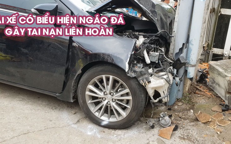 Kinh hoàng nam thanh niên có biểu hiện ngáo đá gây tai nạn liên hoàn