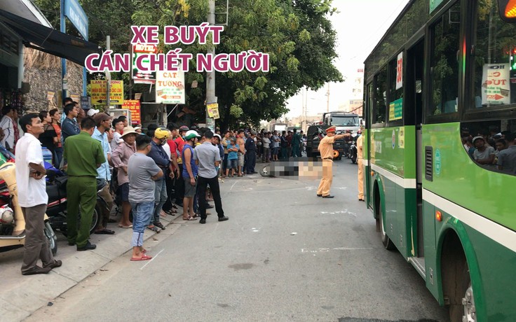 Phanh gấp ngã xuống đường, người đàn ông bị xe buýt cán chết