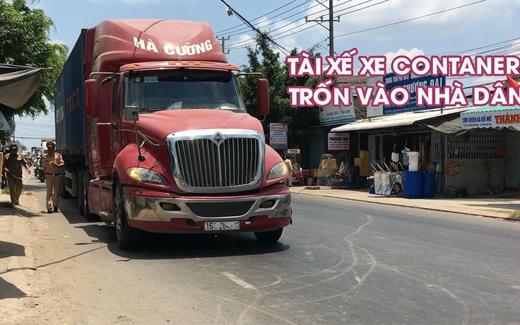 Tài xế xe container trốn vào nhà dân sau tai nạn chết người trên Quốc lộ 91B