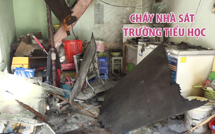 Chập điện bàn thờ, ngôi nhà cạnh trường tiểu học trung tâm Đà Nẵng cháy tan hoang