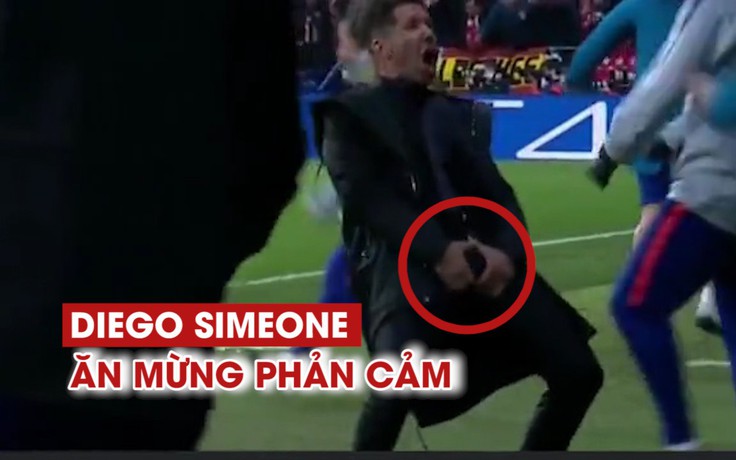 Diego Simeone ăn mừng quá phản cảm khi thắng Juventus