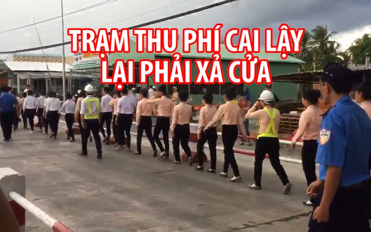 Trạm thu phí BOT Cai Lậy lại xả cửa vì cuộc phản đối bằng tiền lẻ