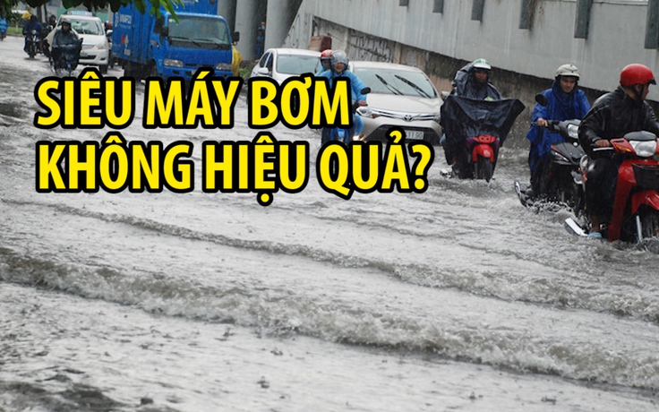 ​Siêu máy bơm không hiệu quả: Dưới miệng cống đường Nguyễn Hữu Cảnh đầy rác