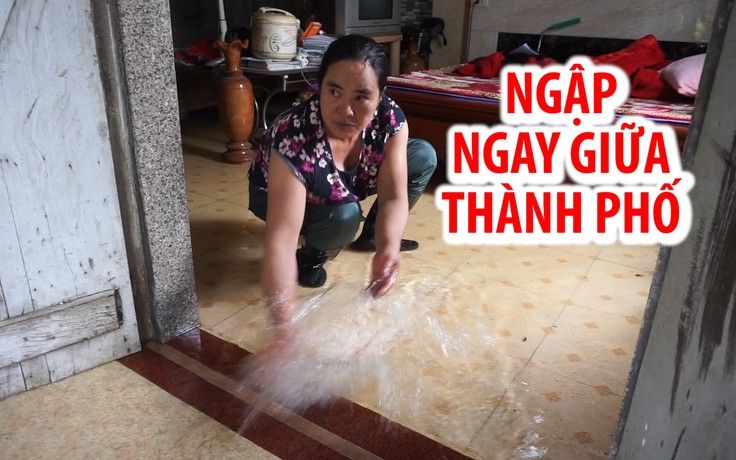 Khu dân cư ngập nước ngay giữa thành phố Thanh Hóa