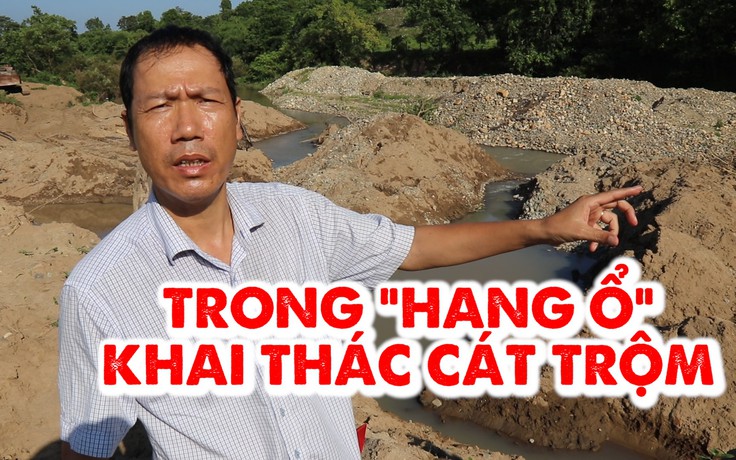 Cận cảnh mỏ cát trái phép “hút máu” sông Ly trên đất Bình Thuận
