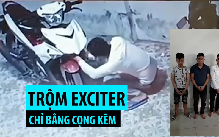 Cận cảnh thủ đoạn của băng nhóm chuyên trộm Exciter chỉ bằng cọng kẽm