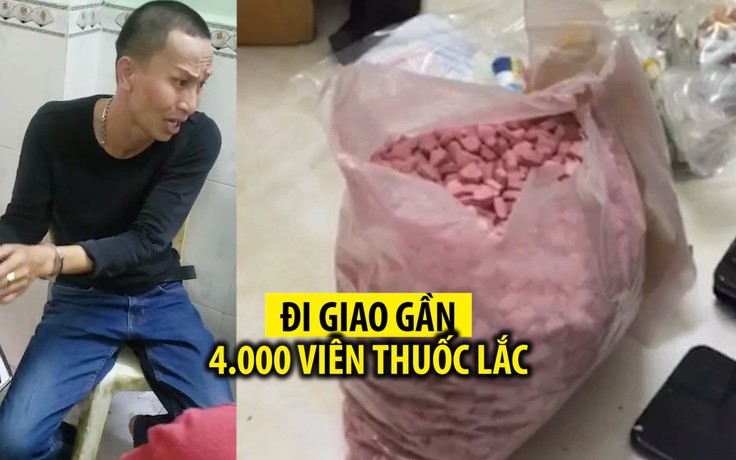 Bị bắt khi đang đi giao gần 4.000 viên thuốc lắc