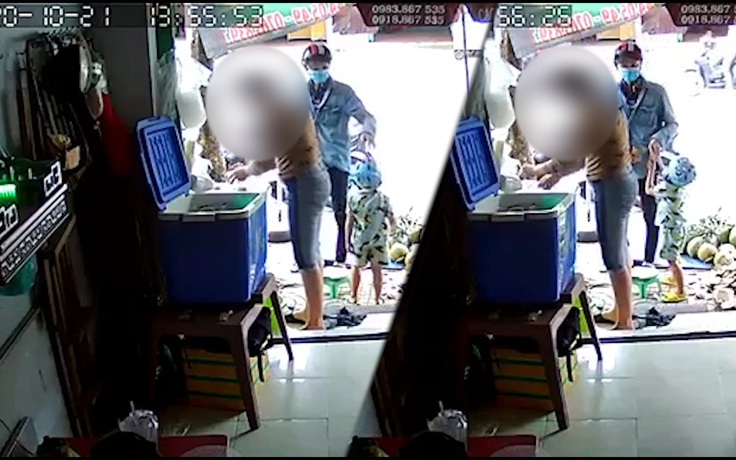 Thanh niên xúi giục bé trai trộm điện thoại ở tiệm bán dừa