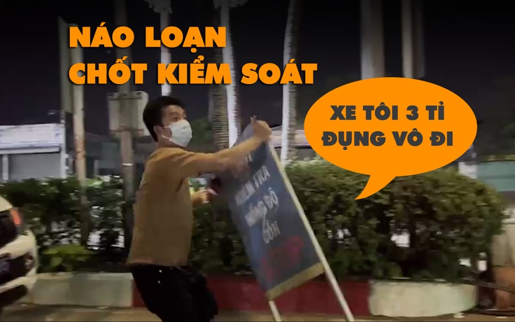 Người đàn ông say xỉn náo loạn chốt đo nồng độ cồn của CSGT