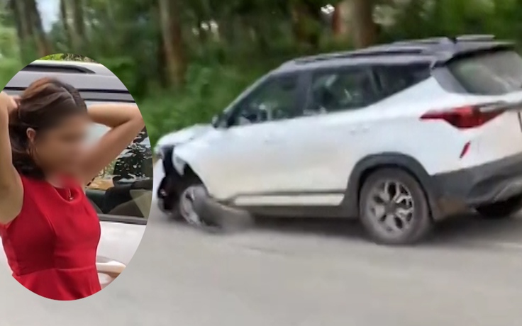 Người dân truy đuổi cô gái say xỉn lái ô tô gây tai nạn