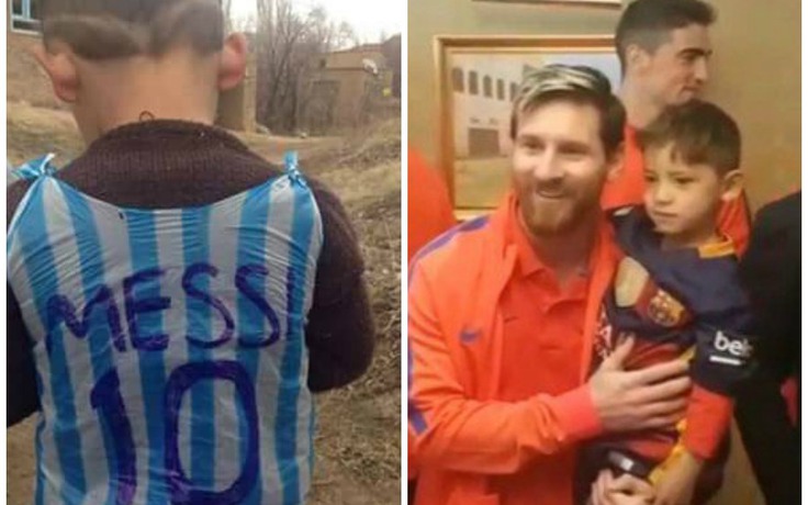 “Cậu bé áo nylon” được gặp thần tượng Messi