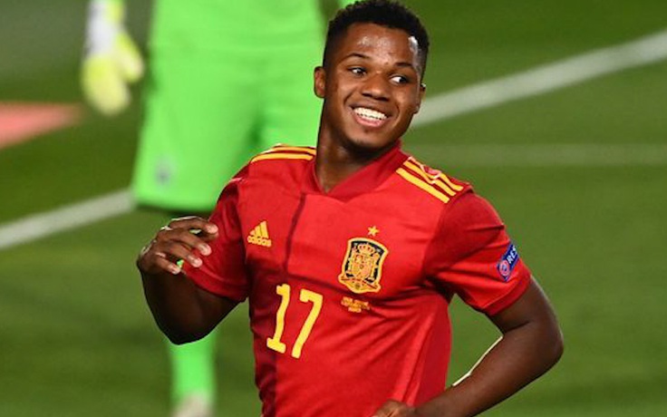 Nations League | Tây Ban Nha 4-0 Ukraine | Ansu Fati lập kỉ lục ở tuổi 17