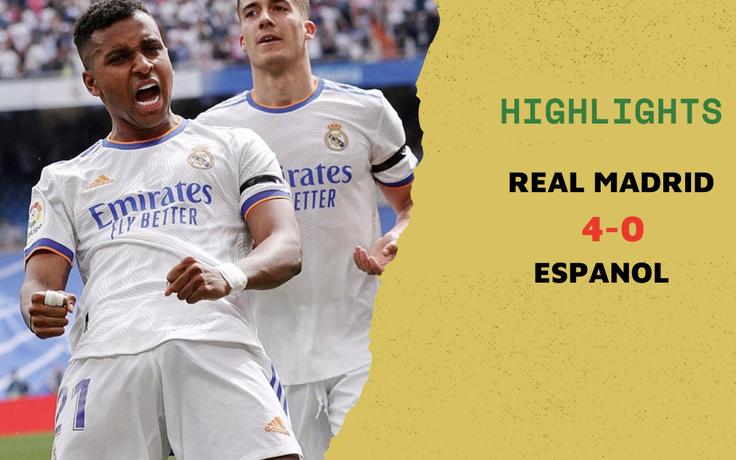 Highlights Real Madrid 4-0 Espanol: Trận cầu của chức vô địch và những kỷ lục