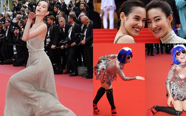 Loạt sao tạo dáng độc đáo trên thảm đỏ Cannes 2018