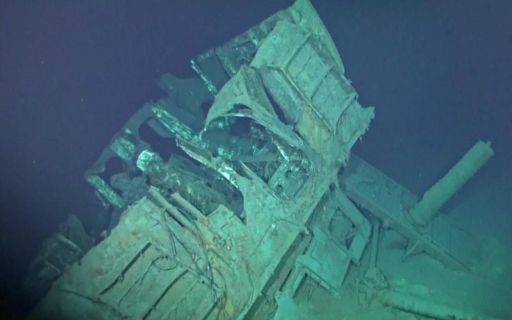 Ngắm xác tàu chiến Mỹ bị đánh chìm trong hải chiến biển Philippines dưới 6.500m nước