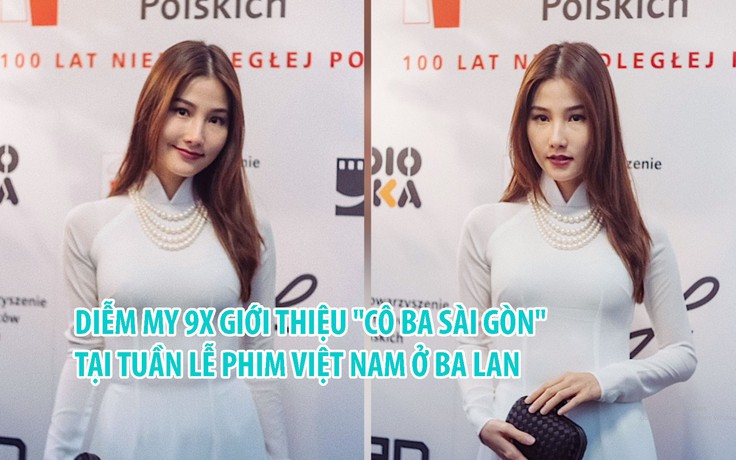 Diễm My 9X diện áo dài trắng, ‘bắn’ tiếng Anh tại Tuần lễ phim Việt Nam ở Ba Lan