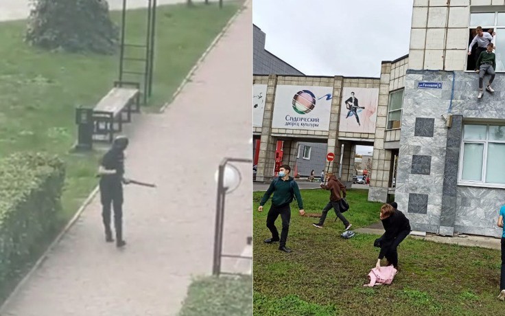 Xả súng làm 8 người chết ở đại học Nga, sinh viên hốt hoảng nhảy lầu bỏ trốn