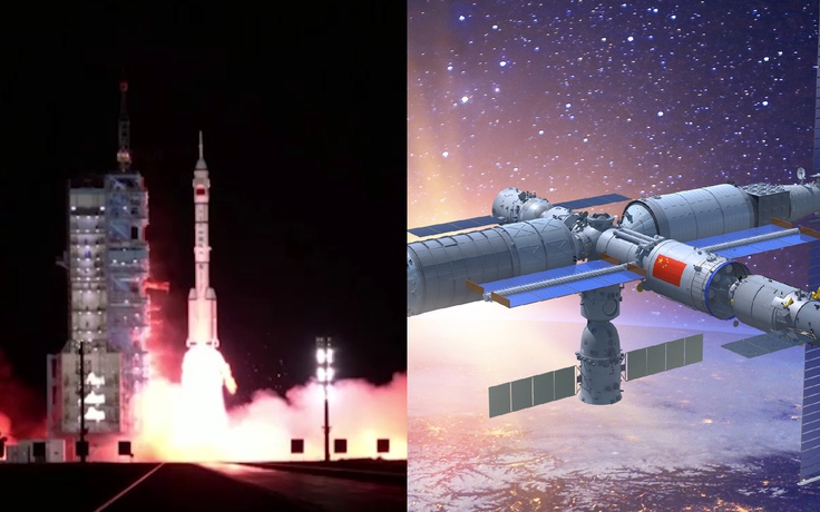 Ba phi hành gia Trung Quốc rời trái đất lên xây trạm không gian