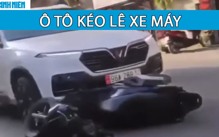 ‘Phẫn nộ’ tài xế lái ô tô đâm và kéo lê xe máy trên phố Hà Nội