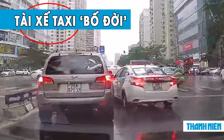 Lái xe taxi ‘bố đời’ tạt đầu, va quệt ô tô khác rồi bỏ chạy