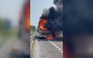 Xe tải bốc cháy ngùn ngụt trên cao tốc Trung Lương-Mỹ Thuận