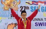 Lâm Quang Nhật trả lời báo chí sau khi giành HCV môn bơi tự do 1500m
