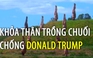 Khỏa thân trồng chuối chống đối Donald Trump