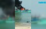 Cận cảnh tàu câu mực cháy dữ dội trên biển Phú Quốc