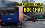 Thanh Hóa: Hai xe tông nhau bốc cháy, hàng chục người bị thương