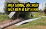 Mưa giông lốc xoáy kinh hoàng lúc nửa đêm ở Tây Ninh