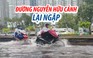 Đường Nguyễn Hữu Cảnh lại ngập nặng sau cơn mưa kéo dài hơn 1 giờ